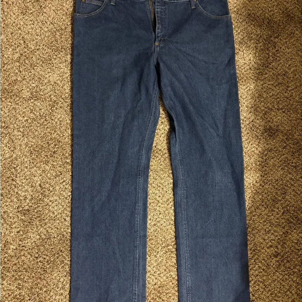 Wrangler Jeans 47MWZ Men's 40x34 Regular Fit Blue Denim